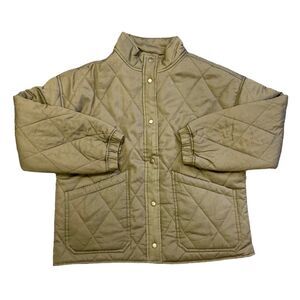 Field Green - Social Standard by Sanctuary Women's Long Sleeve Snap Up Quilted J
